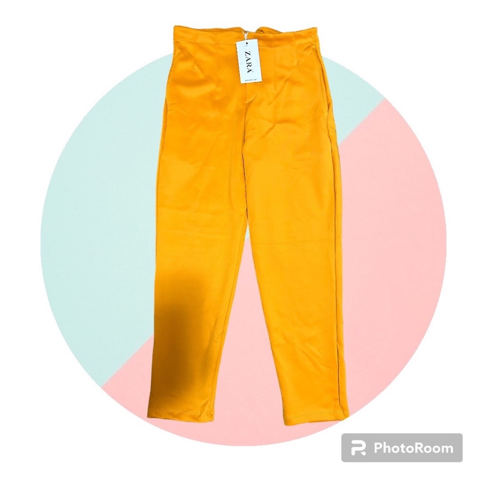 NWT Zara Mustard high waisted pants